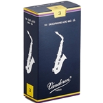 VANDOREN Traditional Alto Saxophone Reeds, 3.0 Strength, 10-Pack