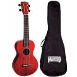 MAHALO Hano Concert Ukulele WIne Red