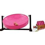 Panyard Jumbie Jam Steel Drum Educators 4-Pack - Table Top Stands - Pink Pans