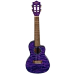 LANIKAI Lanikai QM-PUCEC Concert Ukulele with Cutaway & Electronics - Purple Stain