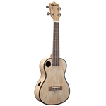 Amahi Classic Quilted Ash Concert w/Offset & Side Soundhole