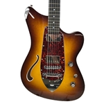 Tagima Semi-Hollow Jet Blues Cosmos in Honey Burst w/ Case
