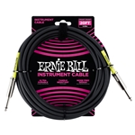 ERNIE BALL Classic Instrument Cable, 20ft, STR/STR, Black