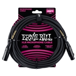 ERNIE BALL Classic XLR Microphone Cable, 25ft., M/F, Black