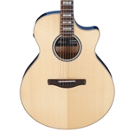 IBANEZ AE390 Acoustic-Electric, Natural Top, Aqua Blue Back & Sides
