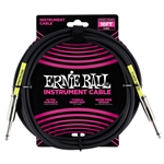 ERNIE BALL Classic Instrument Cable, 10 ft., STR/STR, Black