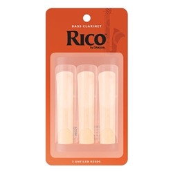 D'ADDARIO Rico Bass Clarinet Reeds, Strength 3.0, 3-pack