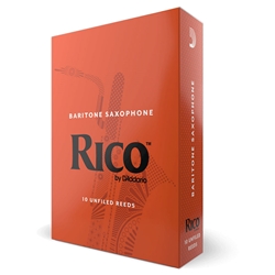 D'ADDARIO Rico Baritone Sax Reeds, Strength 2.5, 10-pack