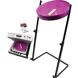 Panyard Jumbie Jam Steel Drum Kit - Tube Floor Stand - Purple Pan