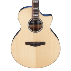 IBANEZ AE390 Acoustic-Electric, Natural Top, Aqua Blue Back & Sides